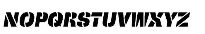 Squadra Stencil Black Italic Font UPPERCASE