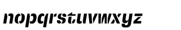 Squadra Stencil Bold Italic Font LOWERCASE