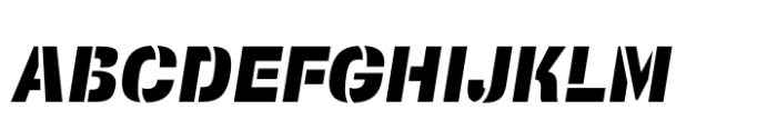 Squadra Stencil Extra Bold Italic Font UPPERCASE