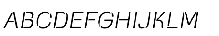Squadra Stencil Extra Light Italic Font UPPERCASE