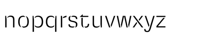 Squadra Stencil Extra Light Font LOWERCASE