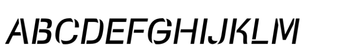 Squadra Stencil Italic Font UPPERCASE