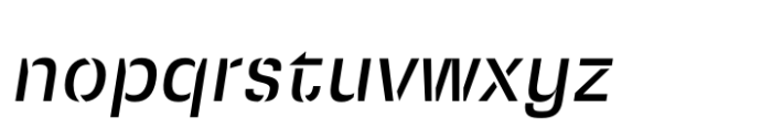 Squadra Stencil Italic Font LOWERCASE