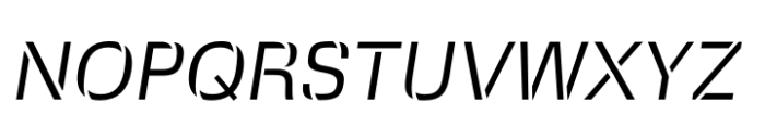 Squadra Stencil Light Italic Font UPPERCASE