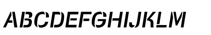 Squadra Stencil Medium Italic Font UPPERCASE