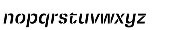 Squadra Stencil Medium Italic Font LOWERCASE