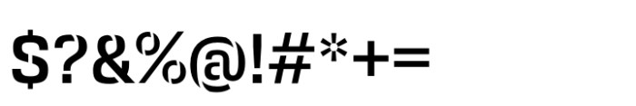 Squadra Stencil Medium Font OTHER CHARS