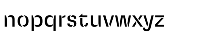Squadra Stencil Regular Font LOWERCASE