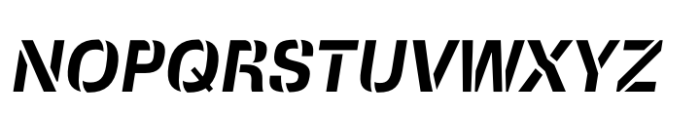 Squadra Stencil Semi Bold Italic Font UPPERCASE
