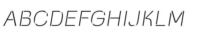 Squadra Stencil Thin Italic Font UPPERCASE
