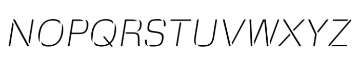 Squadra Stencil Thin Italic Font UPPERCASE