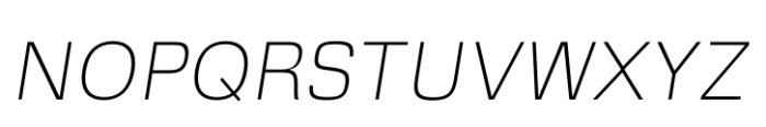 Squadra Thin Italic Font UPPERCASE