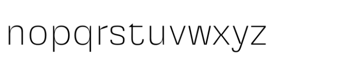Squadra Thin Font LOWERCASE