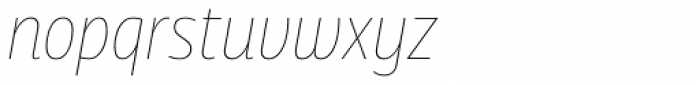 Squalo Thin Italic Font LOWERCASE