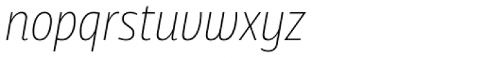 Squalo Ultra Light Italic Font LOWERCASE