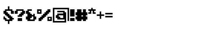 Square Byte Font OTHER CHARS