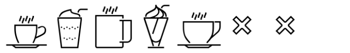Square Line Icons Coffee Coffee 1 Font LOWERCASE