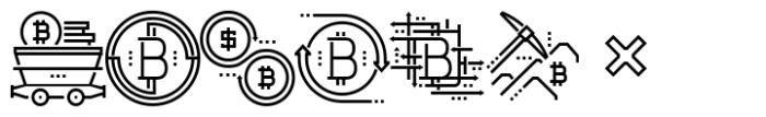 Square Line Icons Money Crypto Font LOWERCASE