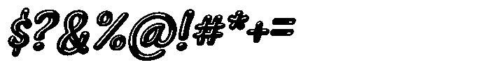 Squeaky Heavy Italic Font OTHER CHARS