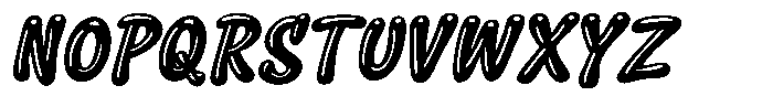 Squeaky Heavy Italic Font UPPERCASE