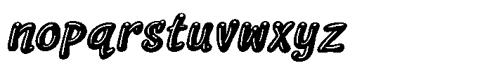 Squeaky Heavy Italic Font LOWERCASE