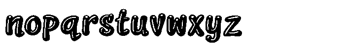Squeaky Heavy Font LOWERCASE
