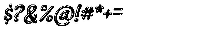 Squeaky Italic Font OTHER CHARS