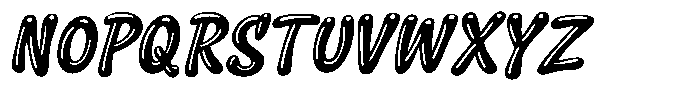 Squeaky Italic Font UPPERCASE