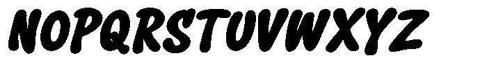 Squeaky Plain Bold Italic Font UPPERCASE