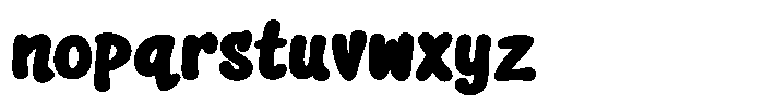 Squeaky Plain Bold Font LOWERCASE