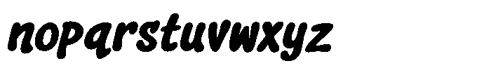 Squeaky Plain Italic Font LOWERCASE