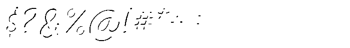Squeaky Shine Italic Font OTHER CHARS