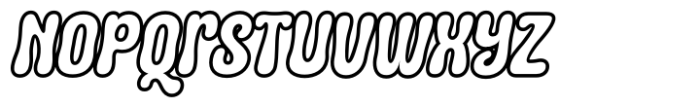 Squid Junkie Outline Italic Font LOWERCASE