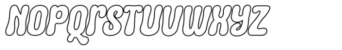 Squid Junkie Outline Light Italic Font LOWERCASE