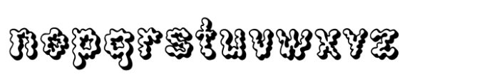 Squiggle Pop Bold Outline Font LOWERCASE
