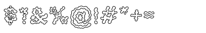 Squiggle Pop Outline Font OTHER CHARS