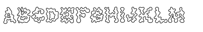 Squiggle Pop Outline Font UPPERCASE