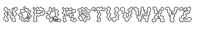 Squiggle Pop Outline Font UPPERCASE