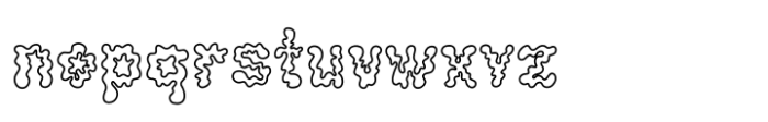 Squiggle Pop Outline Font LOWERCASE
