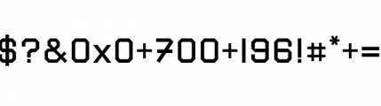 Square 40 Regular Font OTHER CHARS