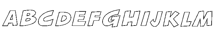 Squash Outline Font UPPERCASE
