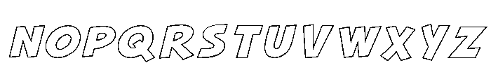 Squash Outline Font UPPERCASE