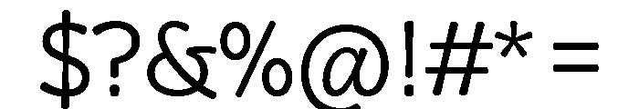 Squil Rounded Light Font OTHER CHARS