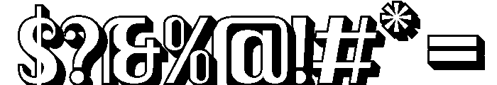 Sri Rejeki Extrude Font OTHER CHARS