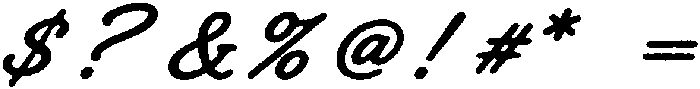 SR Script Bold otf (700) Font OTHER CHARS