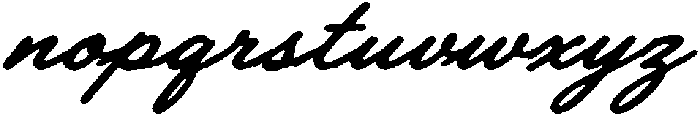 SR Script Bold otf (700) Font LOWERCASE