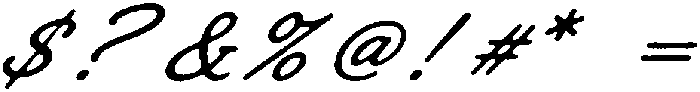 SR Script Oblique otf (400) Font OTHER CHARS