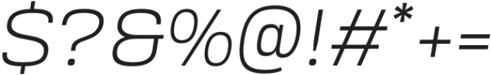 Srotone Italic Extra Light otf (200) Font OTHER CHARS