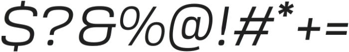Srotone Italic Light otf (300) Font OTHER CHARS
