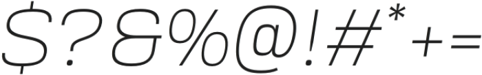 Srotone Italic Thin otf (100) Font OTHER CHARS